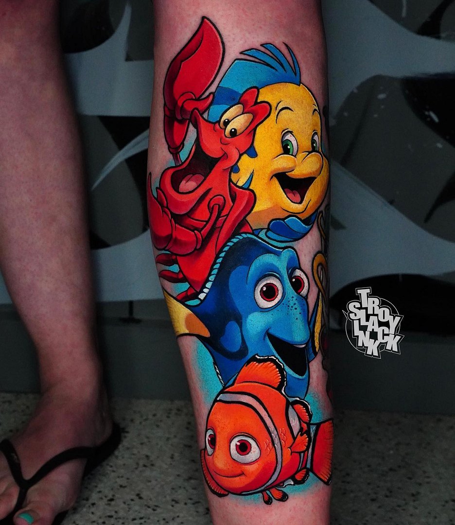 Anime tattoo by Troy Slack