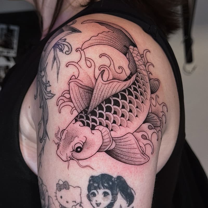 Fineline tattoo by Ruby Black