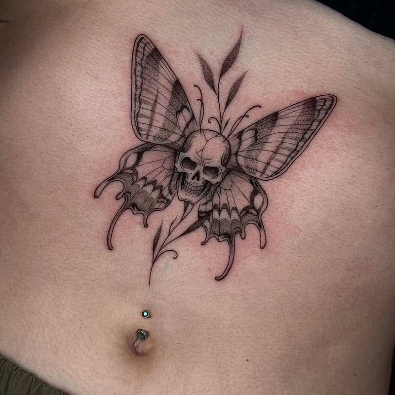 Fineline tattoo by Ruby Black