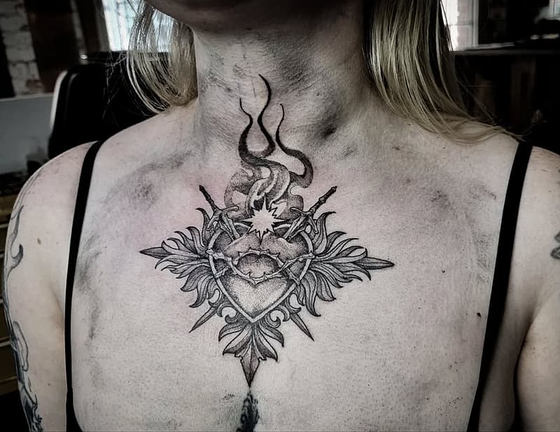 Blackwork tattoo by Eliza Rose