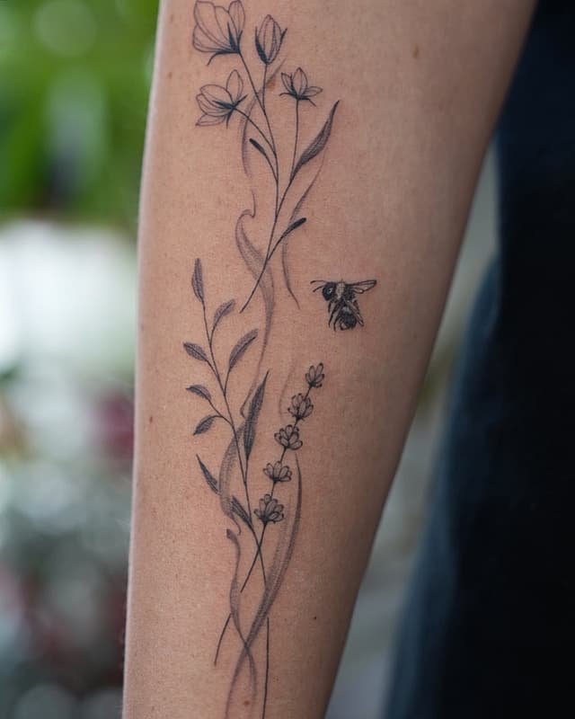 Fineline tattoo by Jane