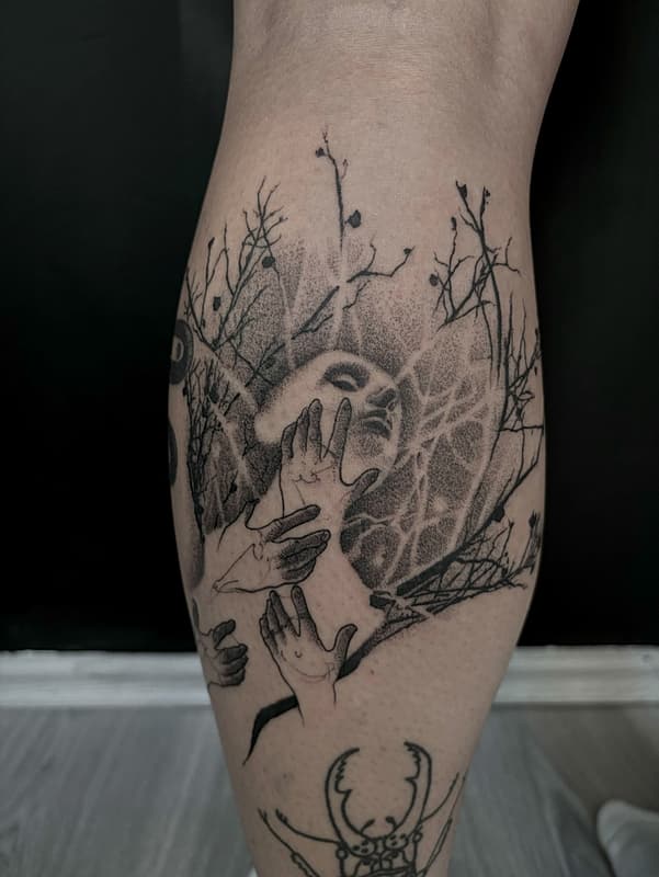 Dotwork tattoo by Nela