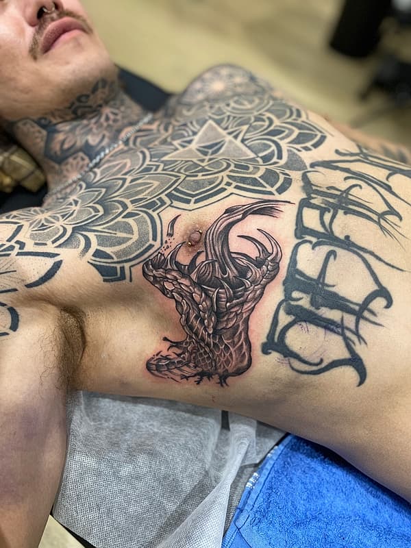 Blackwork tattoo by Craig Laidlaw