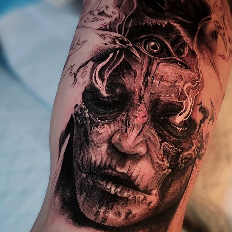 Realism (black & grey) tattoo by Vesna Vojvodić