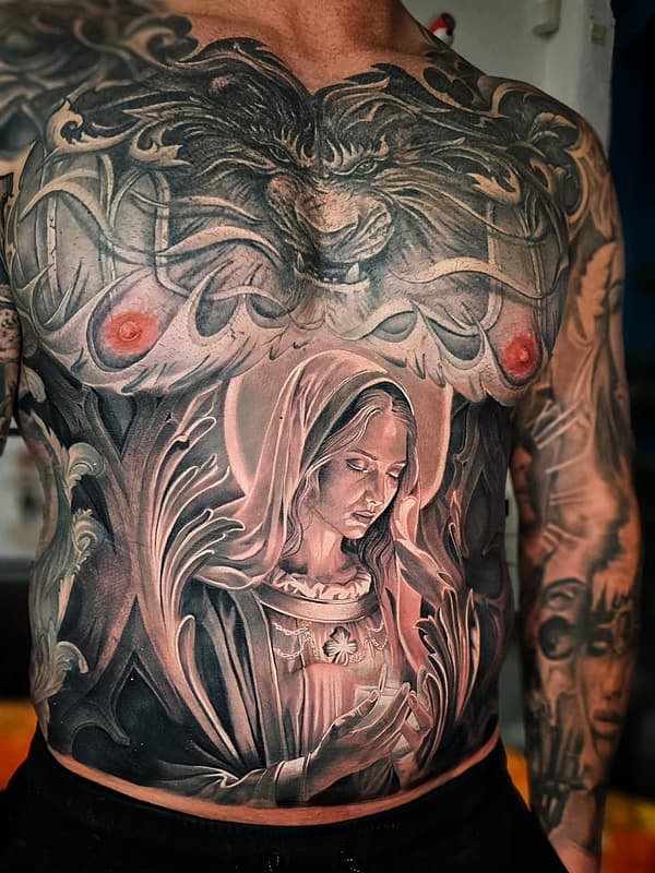 Realism (black & grey) tattoo by Vesna Vojvodić