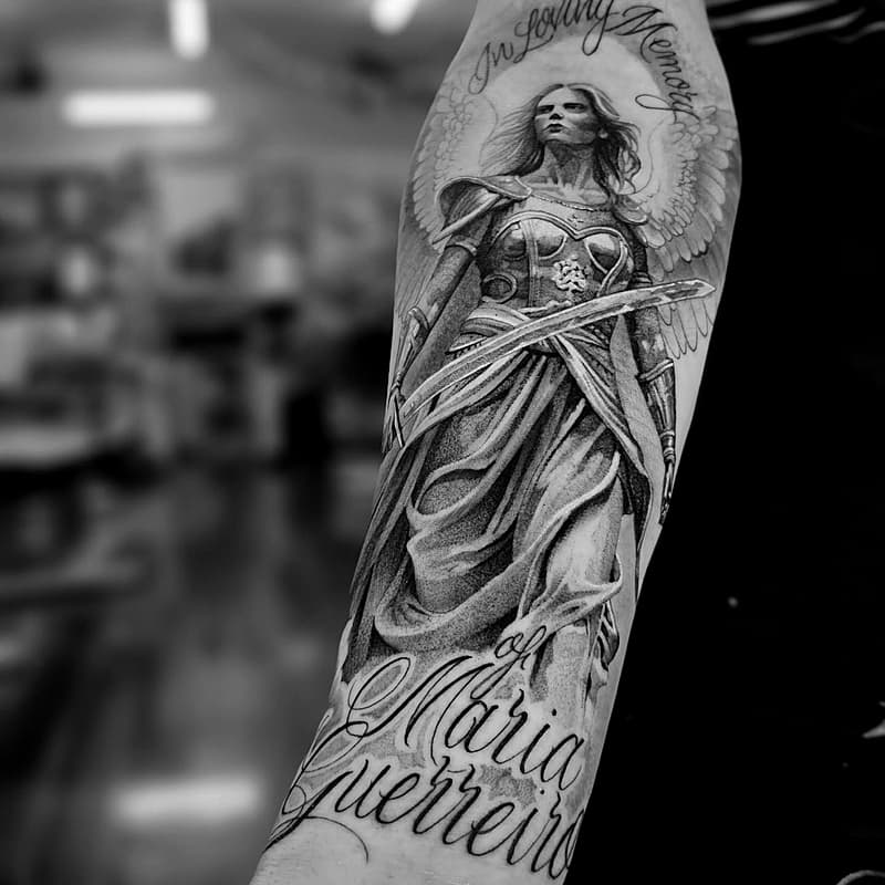 Realism (black & grey) tattoo by Vesna Vojvodić