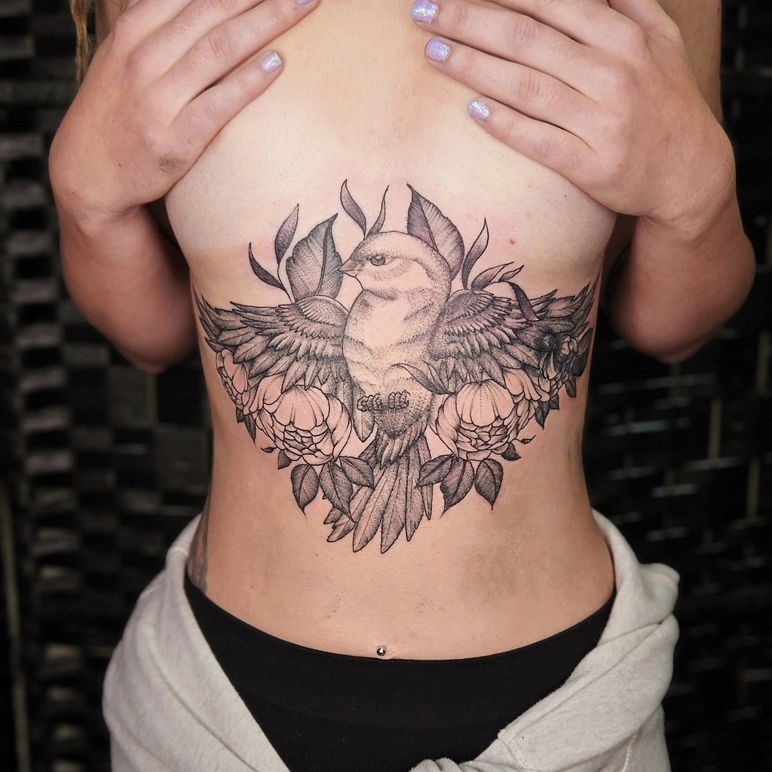 Fineline tattoo by Aaron Dickson