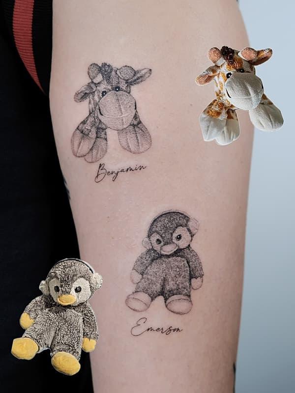 Portraits tattoo by Sydney Tattooist Olivia