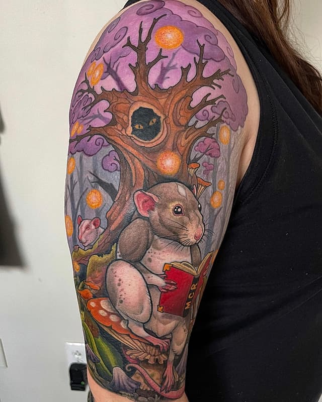 Illustrative tattoo by Erin Chance
