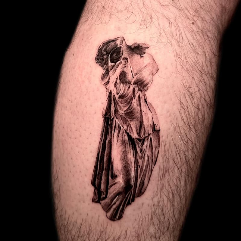 Realism (black & grey) tattoo by Irina Vlachoulis