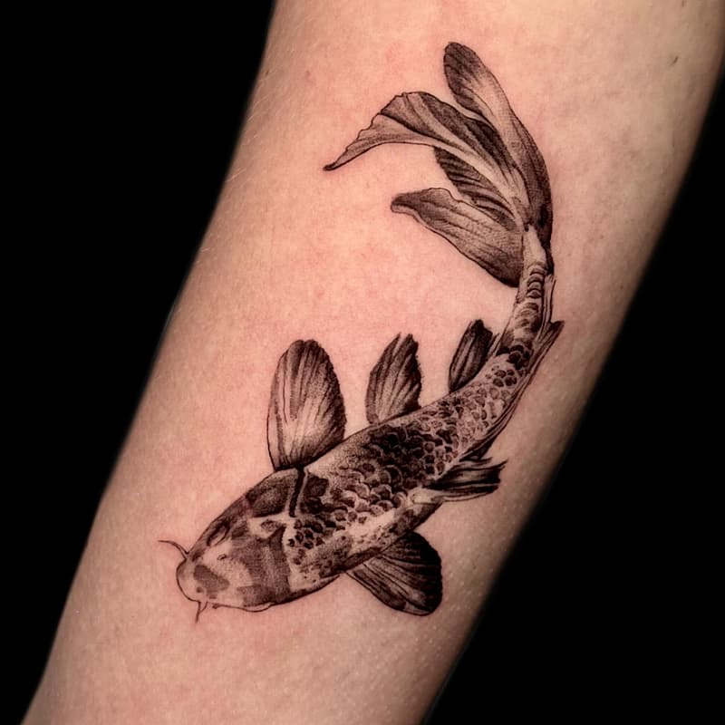 Realism (black & grey) tattoo by Irina Vlachoulis