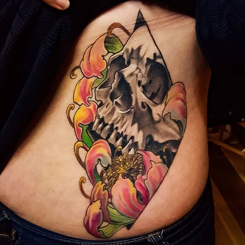 Illustrative tattoo by Shawn Ruste