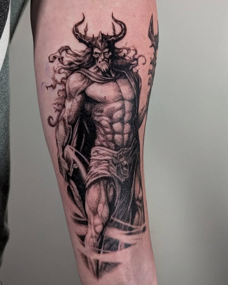 Illustrative tattoo by Michael Lauder