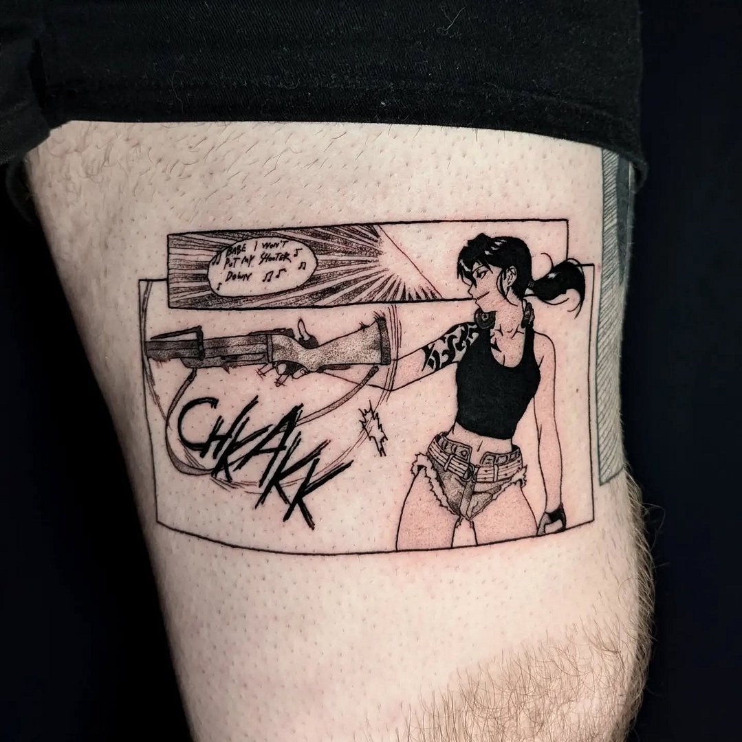 Illustrative tattoo by Michael Lauder