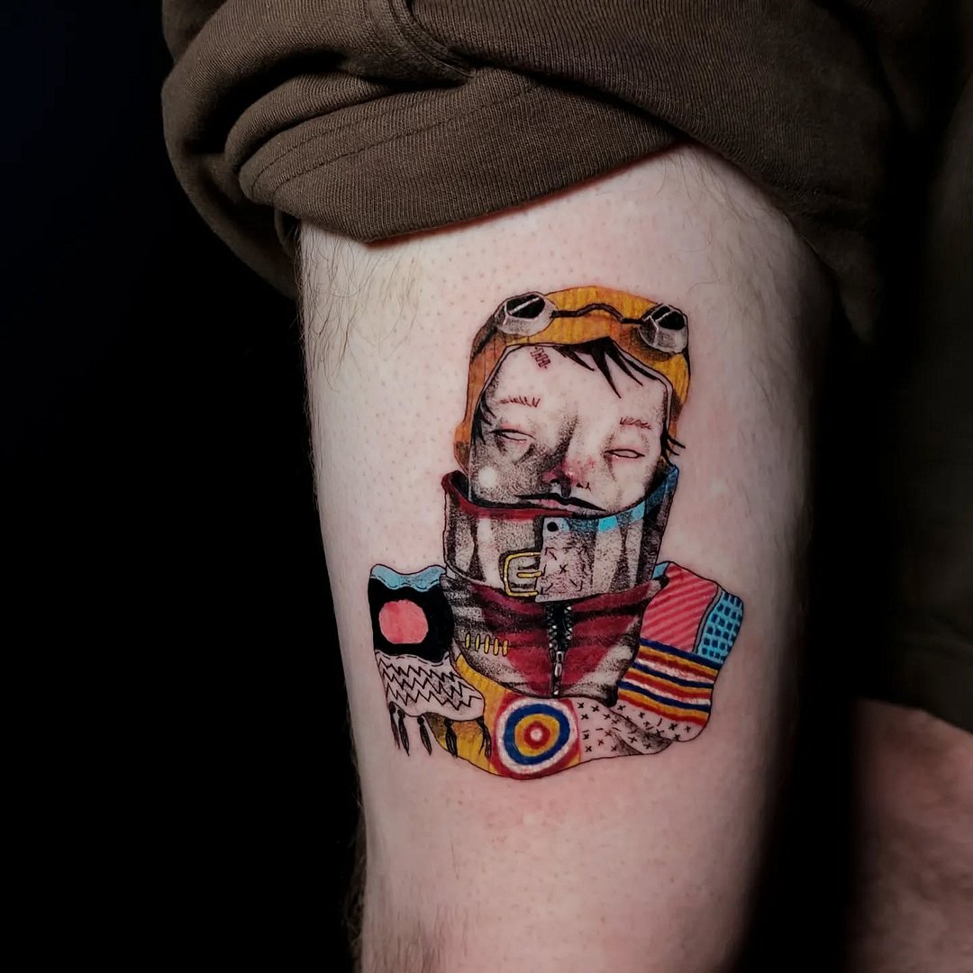 Illustrative tattoo by Michael Lauder