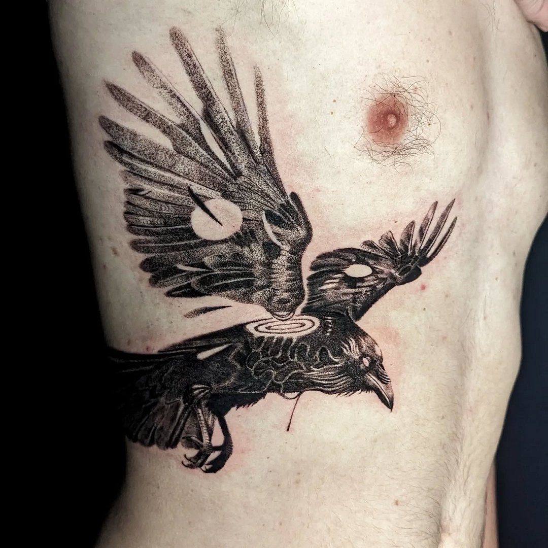 Illustrative tattoo by Michael Lauder