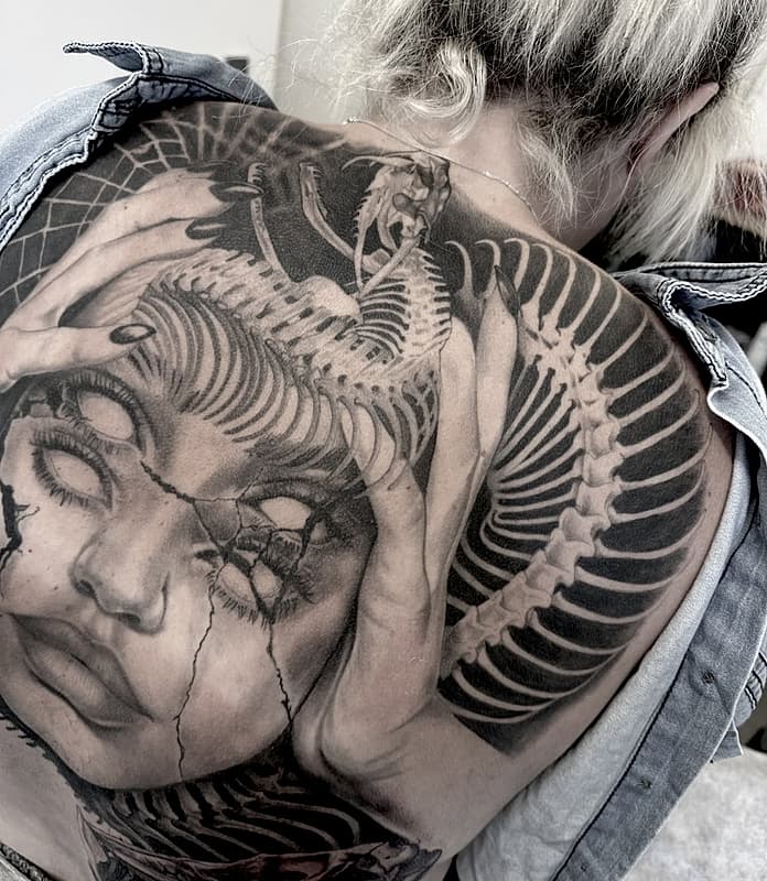 Realism (black & grey) tattoo by Jacinta minahan 