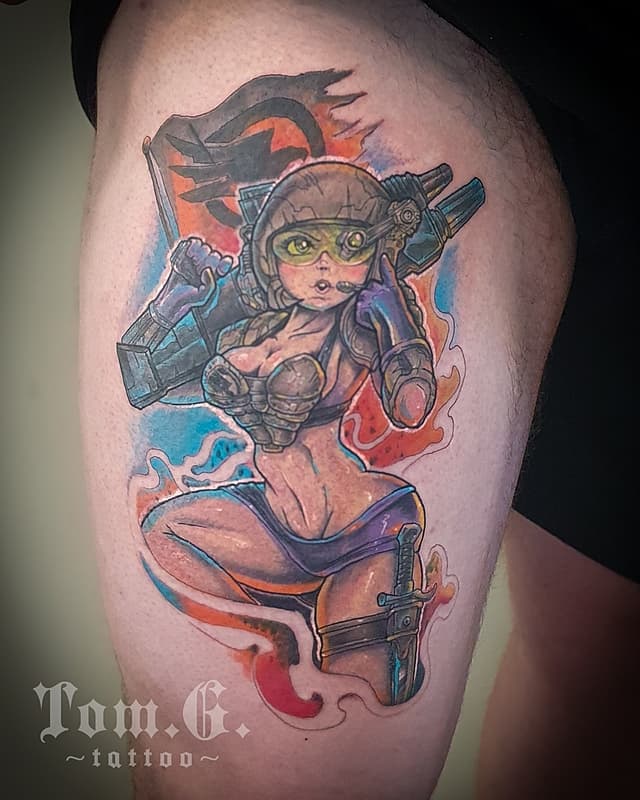 Tattoo by Tom G Tattoo - Pinups and Anime