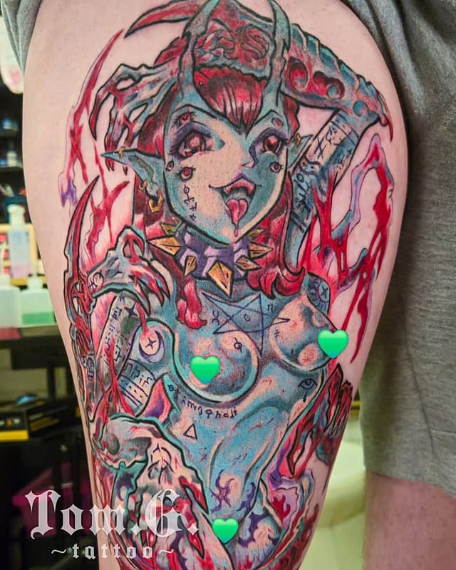 Tattoo by Tom G Tattoo - Pinups and Anime in Hindley Street