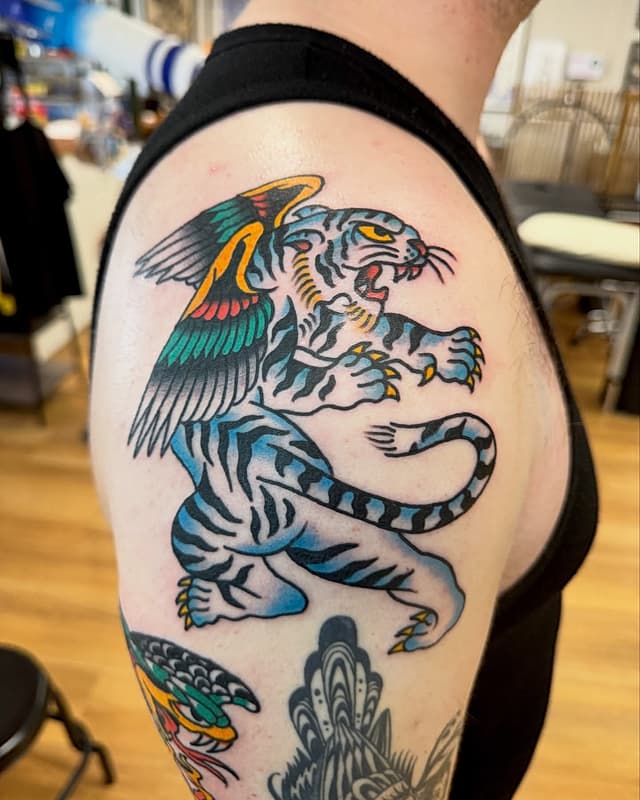 American Traditional tattoo by Paul ‘Bambino’ Scaramella