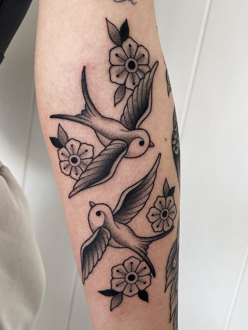 Botanical tattoo by siarnthecatwitch