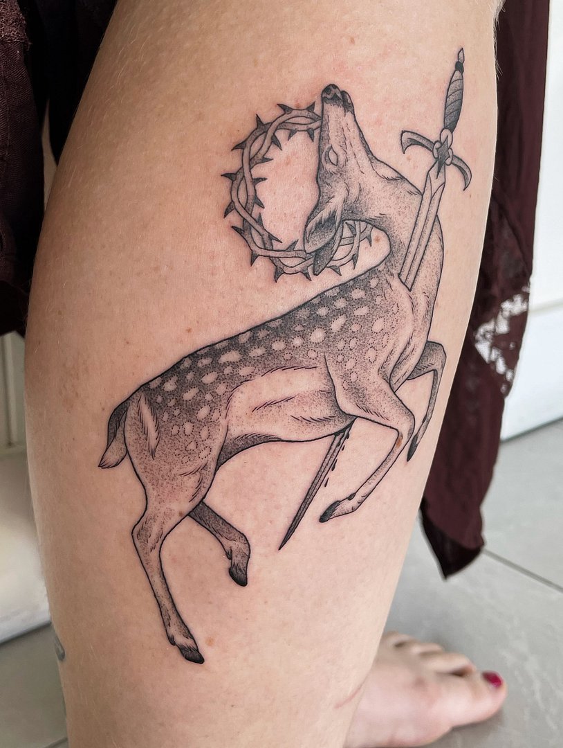 Botanical tattoo by siarnthecatwitch