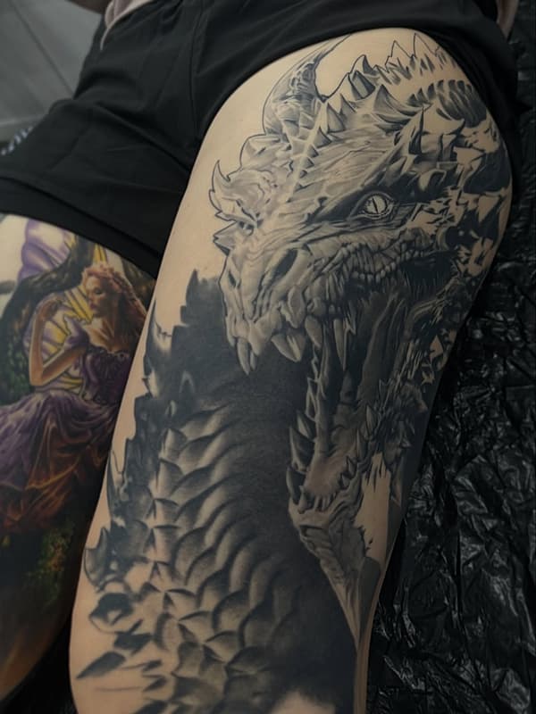 Hyperrealism tattoo by David Benjamin Kaye