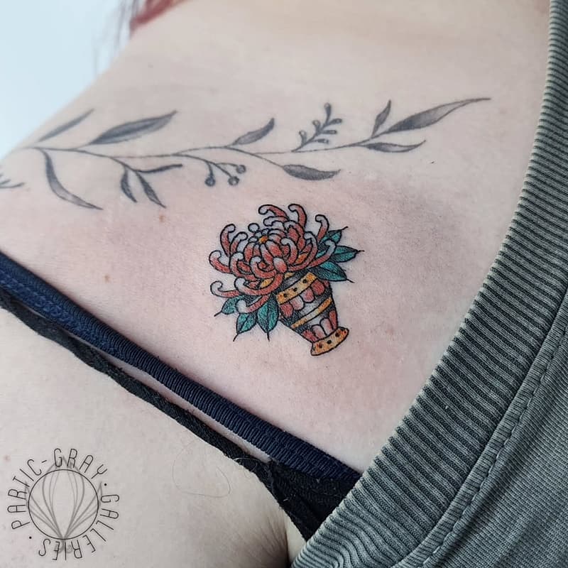 Neo-Traditional tattoo by Tristan Partic-Gray