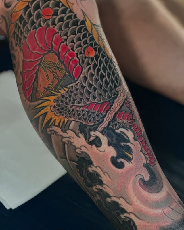 Neo-Japanese tattoo by John Wayne Roberts