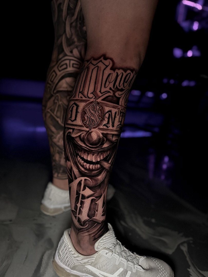 Realism (black & grey) tattoo by Amy Adams Tattoos