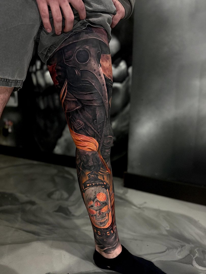 Realism (black & grey) tattoo by Amy Adams Tattoos