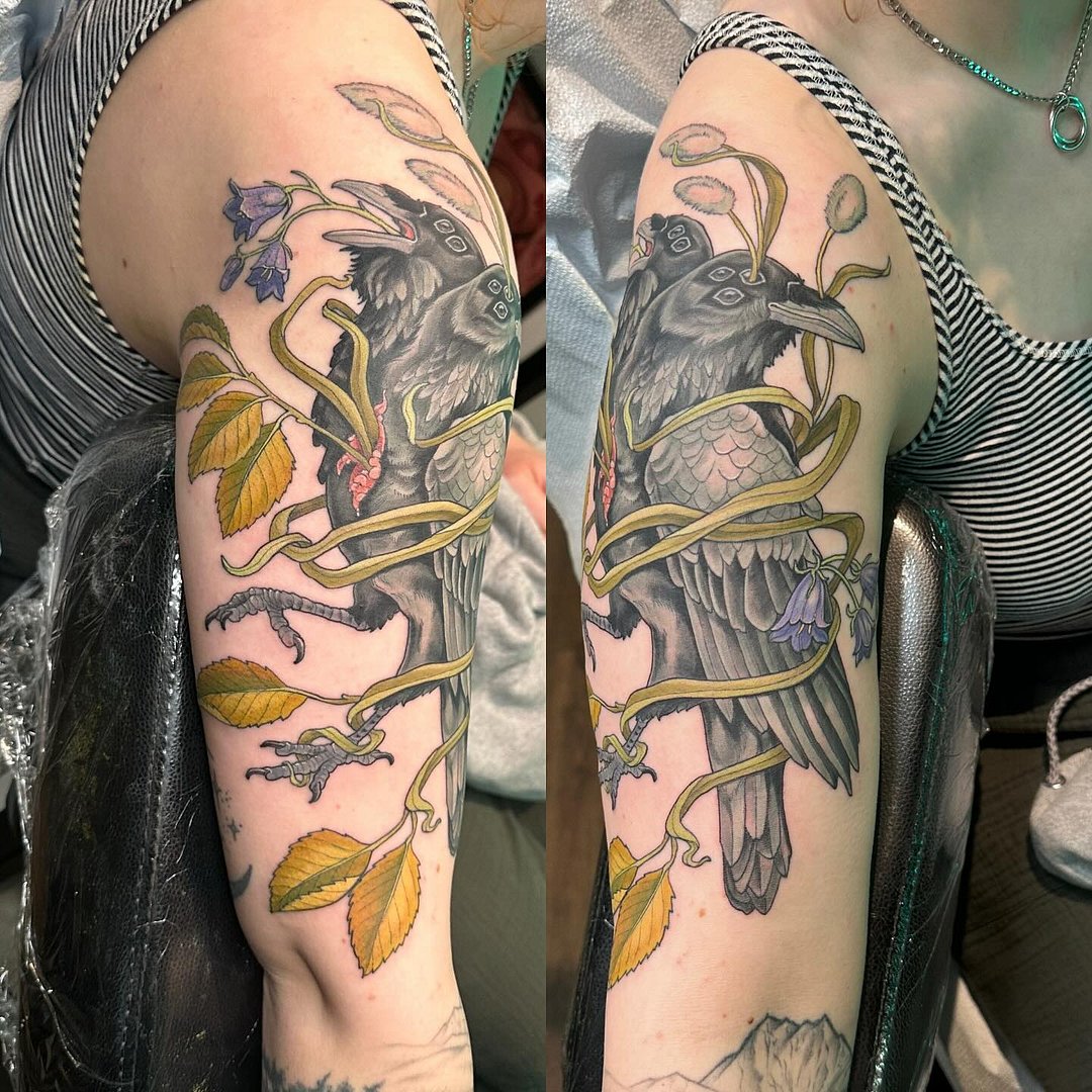Illustrative tattoo by Cassidy Depew