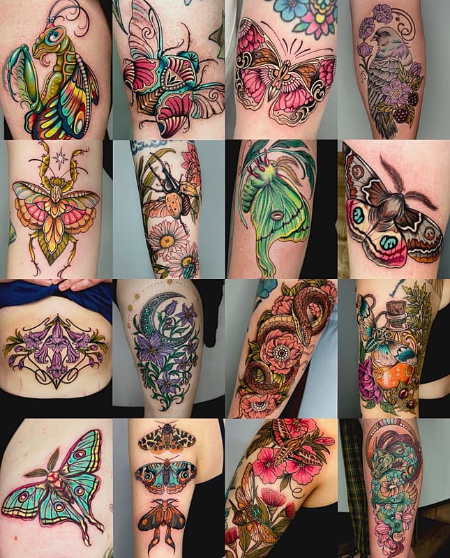Art Nouveau tattoo by 𝐋𝐢𝐯 𝐂𝐚𝐫𝐨