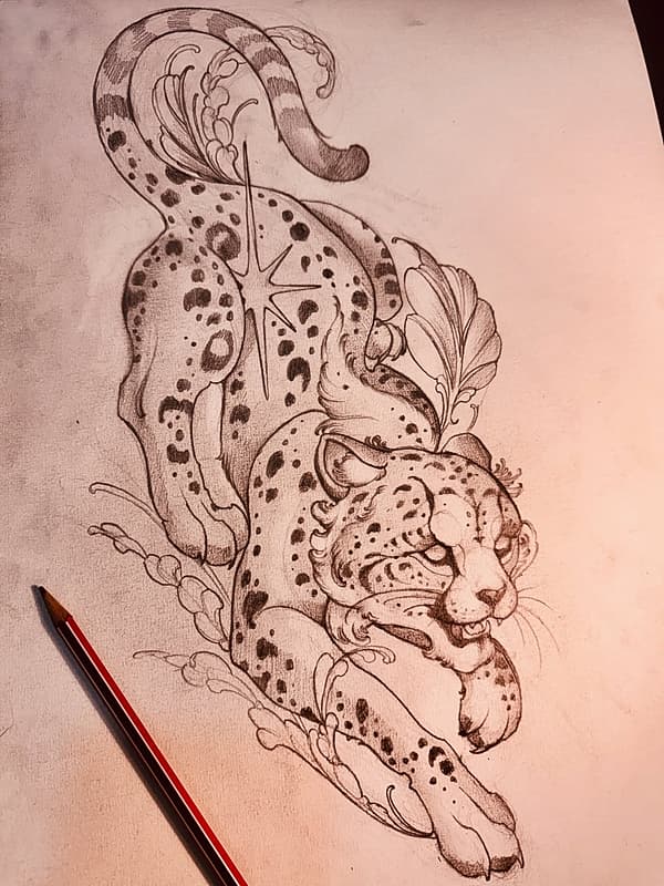 Art Nouveau tattoo by Blake Byrnes Tattoos