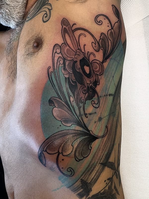 Art Nouveau tattoo by Blake Byrnes Tattoos
