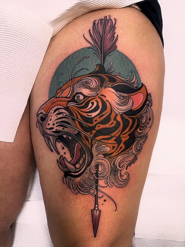 Art Nouveau tattoo by Blake Byrnes Tattoos
