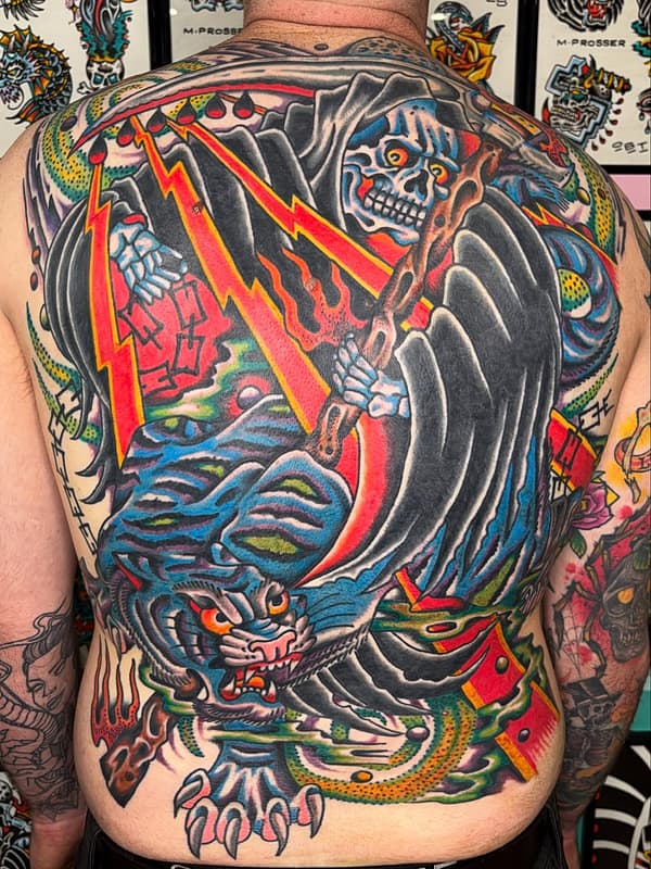 American Traditional tattoo by Mitch Prosser