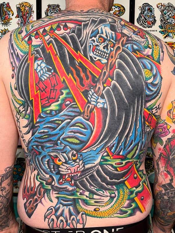 American Traditional tattoo by Mitch Prosser