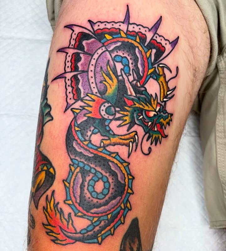 American Traditional tattoo by Mitch Prosser