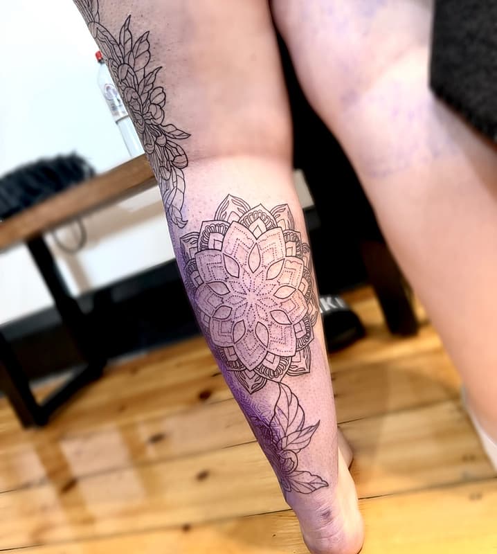 Geometric tattoo by Lucille Brawl Tattoos