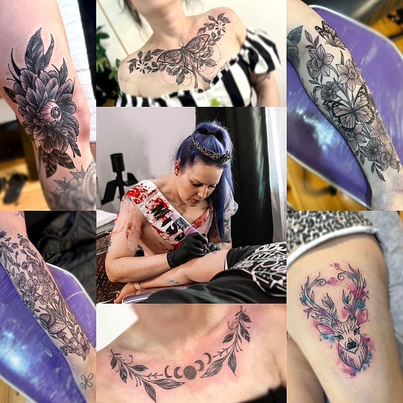 Geometric tattoo by Lucille Brawl Tattoos