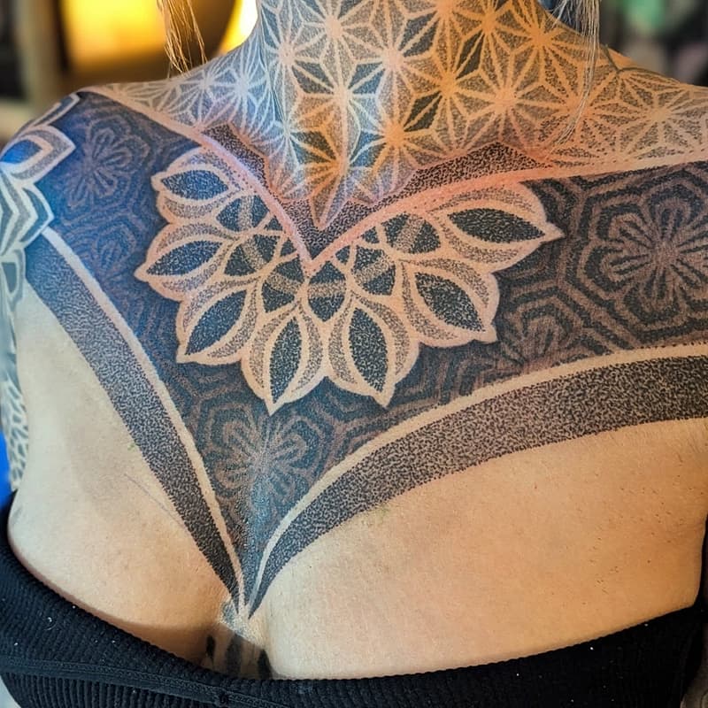 Geometric tattoo by CHRIS JONES