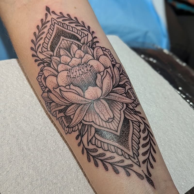 Geometric tattoo by CHRIS JONES
