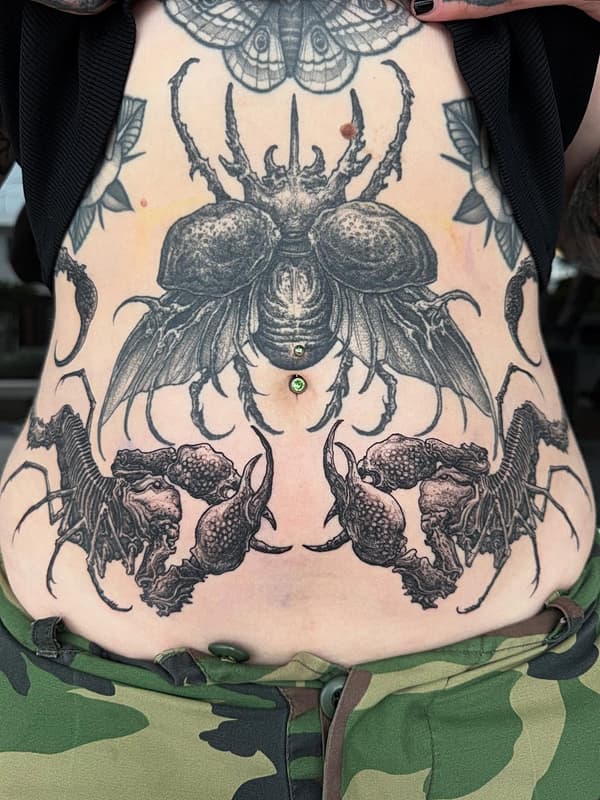 Blackwork tattoo by SAM IRVINE