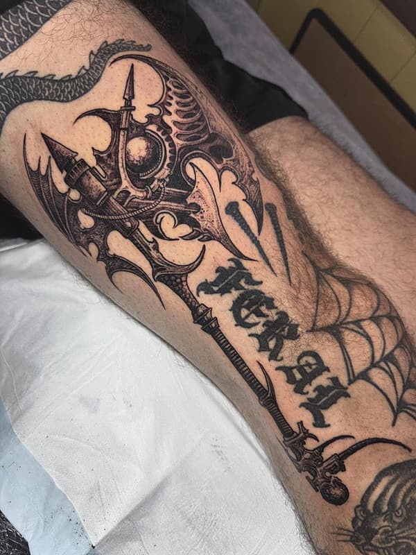 Blackwork tattoo by SAM IRVINE