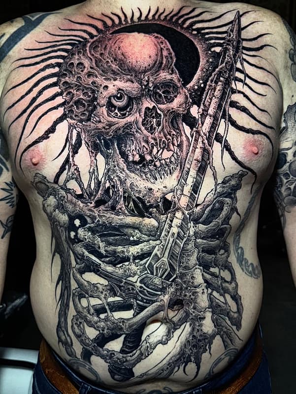 Blackwork tattoo by SAM IRVINE