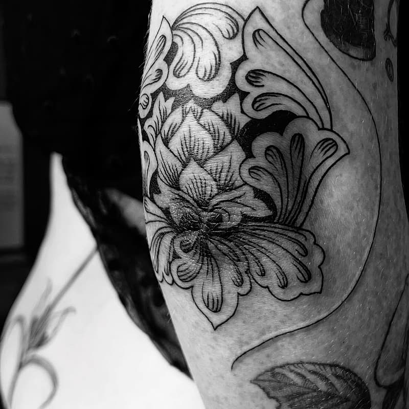 Illustrative tattoo by Stabby Gabby