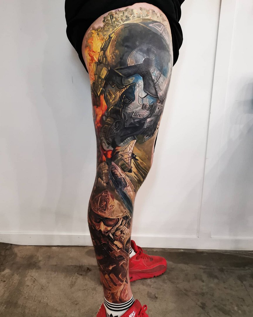 Surrealism tattoo by Nathan Mathewson