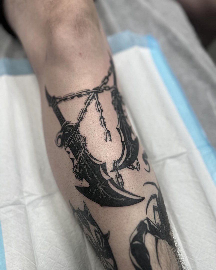Blackwork tattoo by Dillon