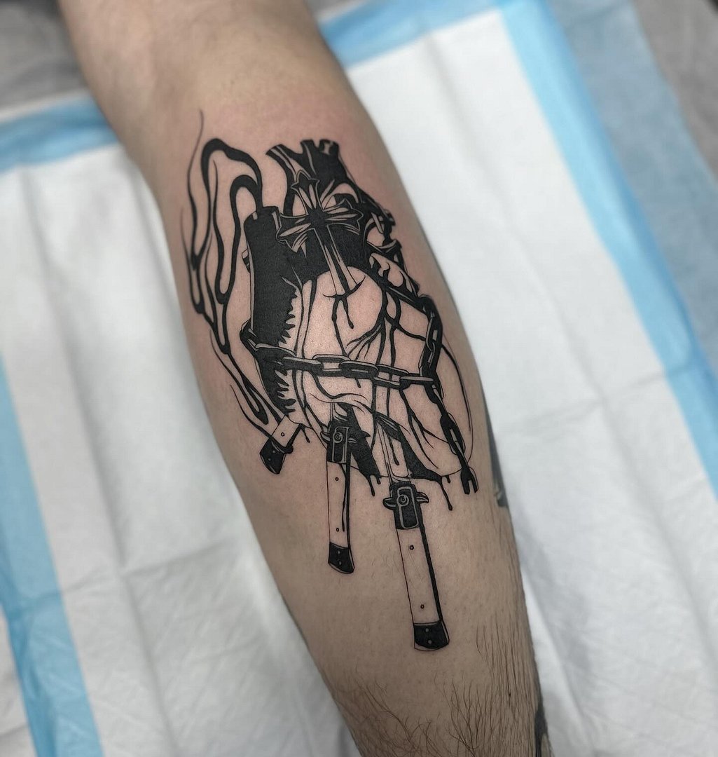Blackwork tattoo by Dillon